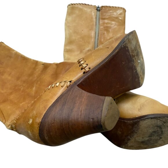 Women’s Vintage 1st edition classics Boots tan leather 1970s size 6b - Picture 5 of 7
